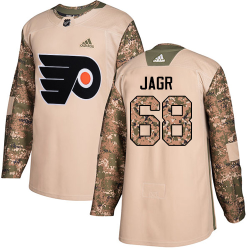 Adidas Flyers #68 Jaromir Jagr Camo Authentic Veterans Day Stitched NHL Jersey - Click Image to Close